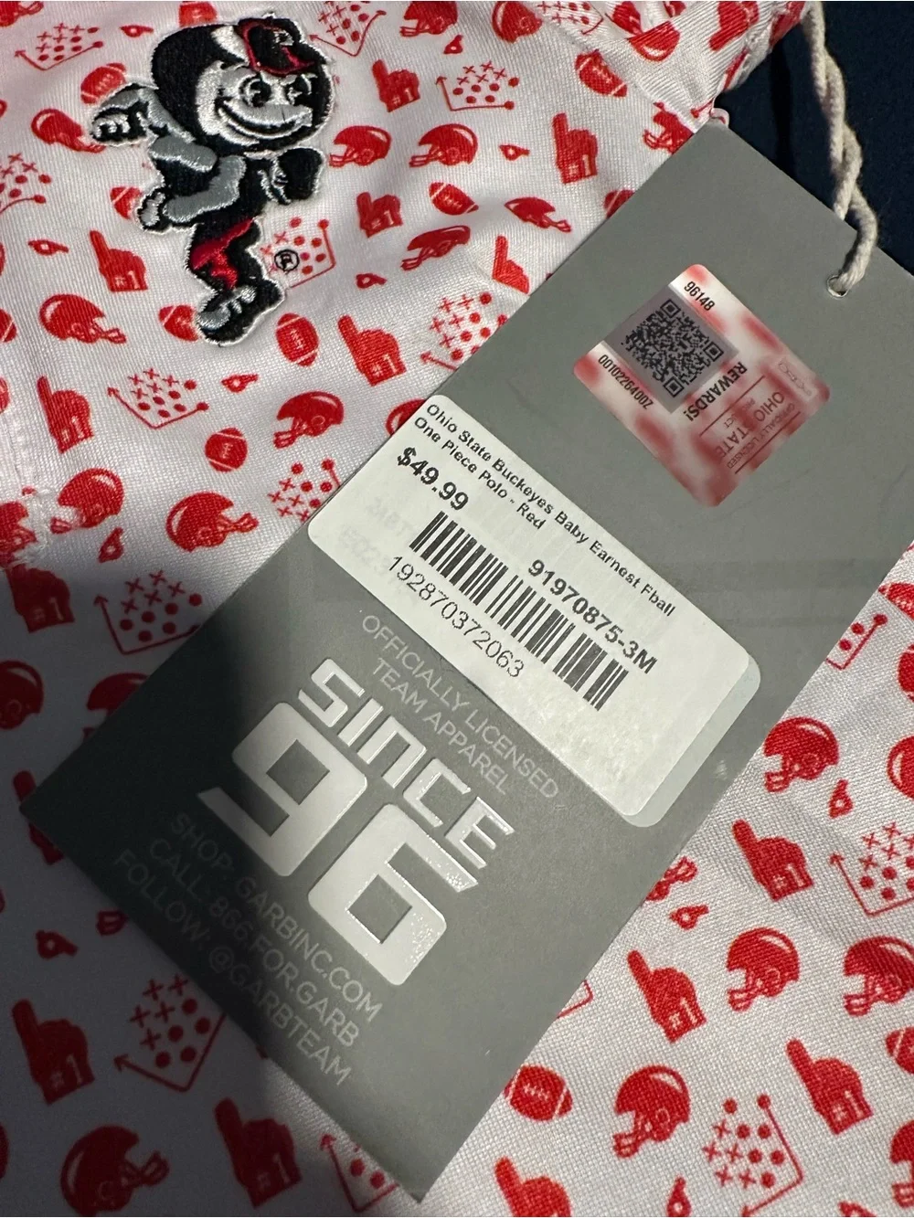 Ohio state baby romper